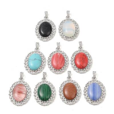 Synthetic Mixed Gemstone Pendants