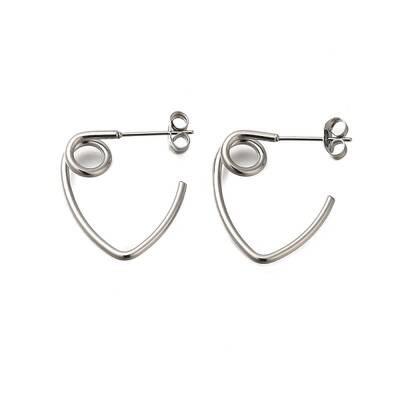 304 Stainless Steel knot Stud Earrings for Women