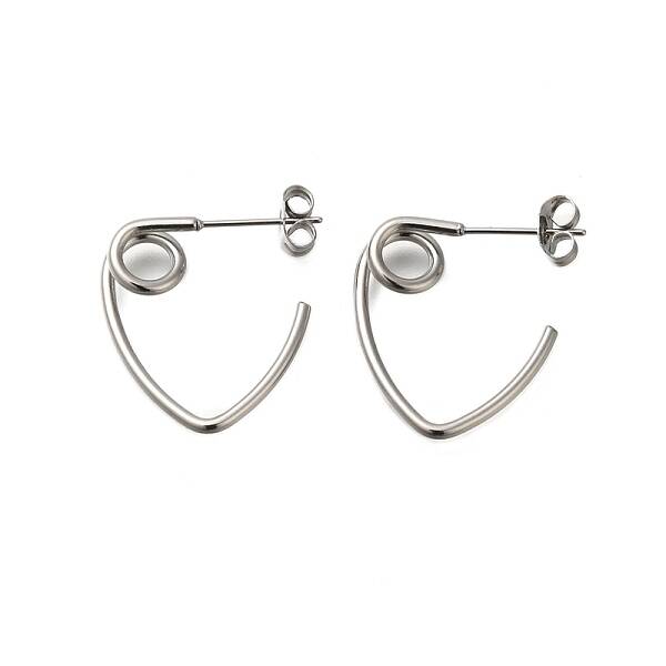304 Stainless Steel knot Stud Earrings for Women
