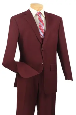 Vinci Men's 2-Piece Basket Weave Executive Suit