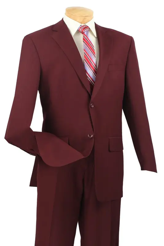 Vinci Men's 2-Piece Basket Weave Executive Suit