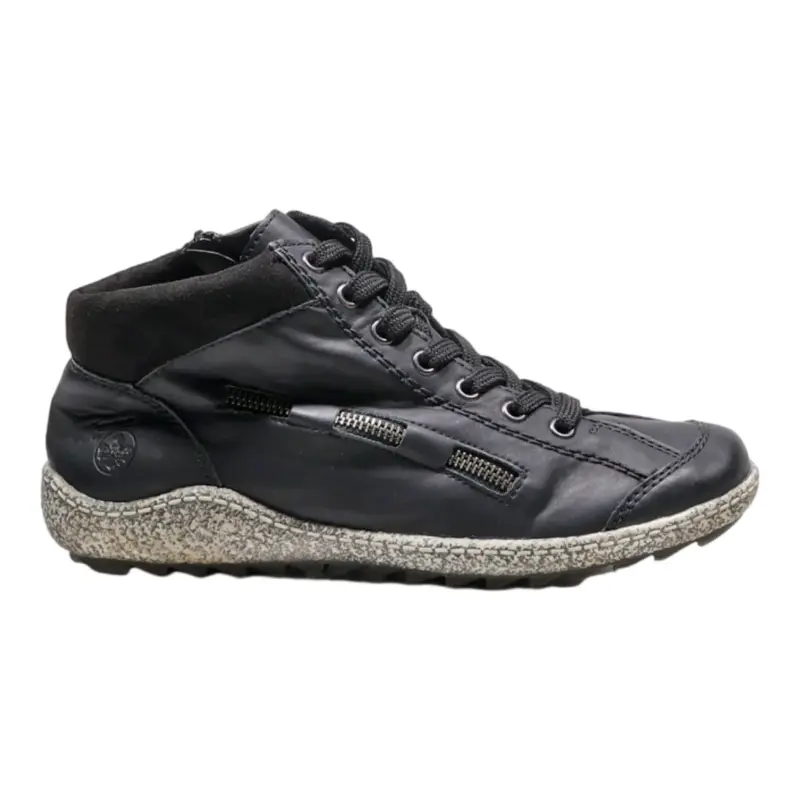 RIEKER Ankle Boots Black Synthetic Womens UK 6