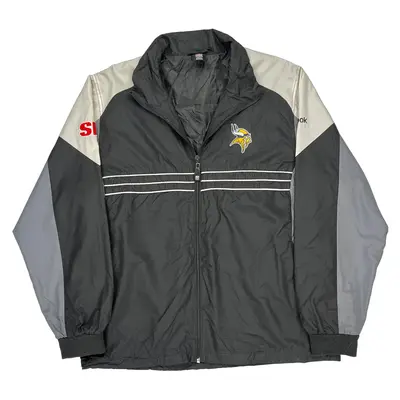 Reebok Nfl Jacket - Large Grey Polyester
