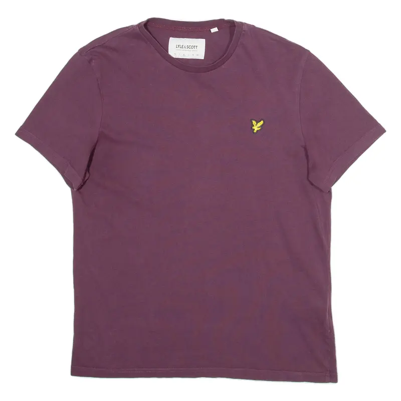LYLE & SCOTT Mens T-Shirt Maroon M