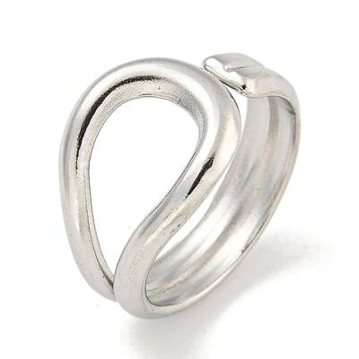 Non-Tarnish 304 Stainless Steel Open Cuff Ring for Women