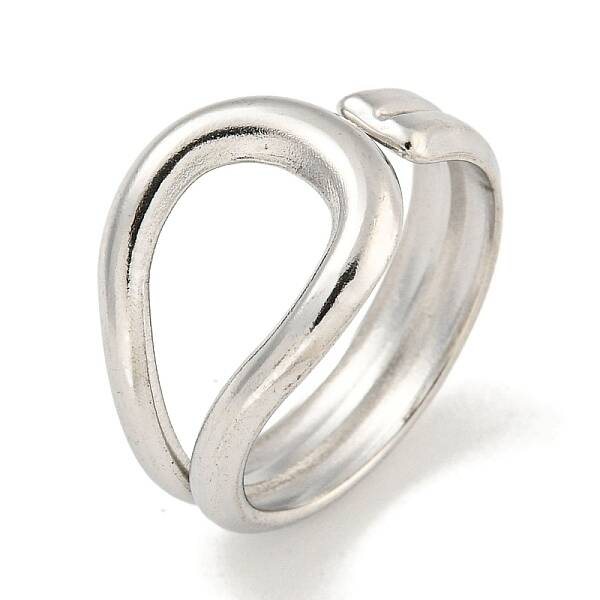 Non-Tarnish 304 Stainless Steel Open Cuff Ring for Women