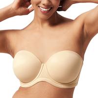 Classic Comfort Multiway Lightly Padded Full Busted Underwire Plus Size Strapless Bra