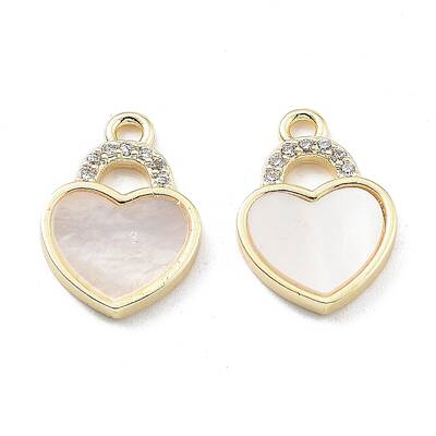 Valentine’s Day Brass Micro Pave Clear Cubic Zirconia Pendants