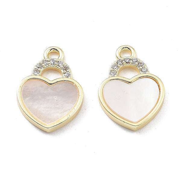Valentine’s Day Brass Micro Pave Clear Cubic Zirconia Pendants