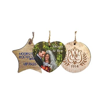 100 Custom Wood Ornaments