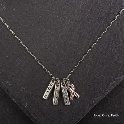 Hope, Cure, Faith Necklace!