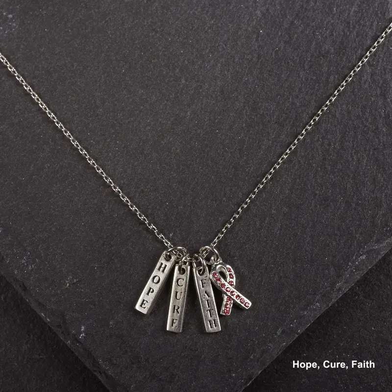 Hope, Cure, Faith Necklace!
