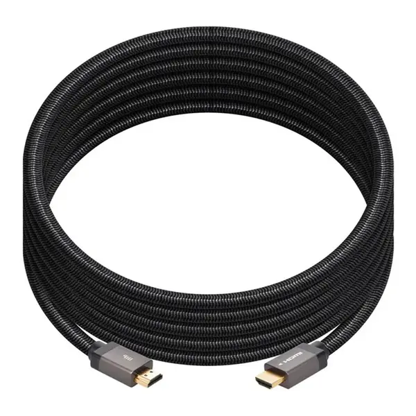 42683 Monoprice 8K Certified Ultra High Speed HDMI Cable Braided 8K-60Hz 4K-120Hz 48Gbps HDR VRR CL2 In-Wall Rated 10ft Black
