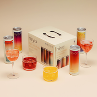 hiyo organic social tonics - variety pack - functional seltzer (12-pack)