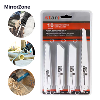 10Count Reciprocating Saw Blade Set,Metal Wood Cutting Saw Blades and Plastic Cutting,Saber Saw Blade,MirrorZone.