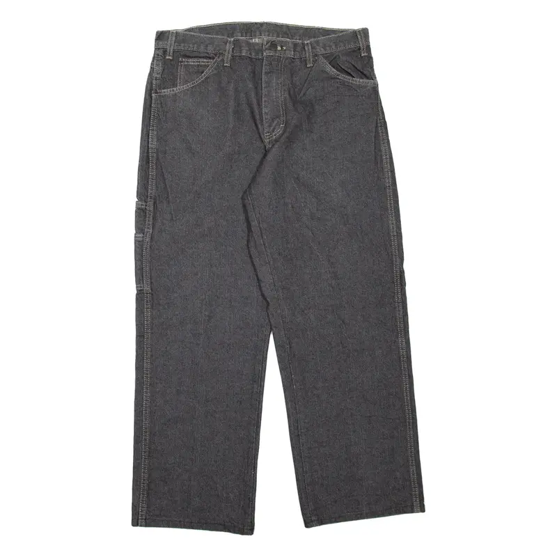 DICKIES Workwear Mens Jeans Grey Relaxed Straight W43 L29