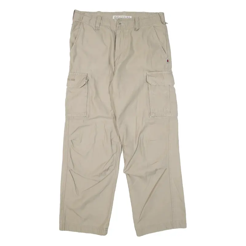BLESSING Cargo Mens Trousers Grey Relaxed Tapered W30 L28