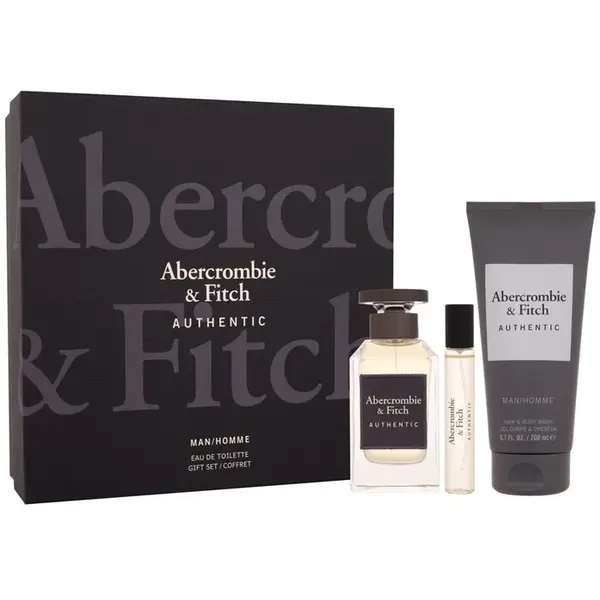 Abercrombie & fitch Authentic set regalo EDT 100 ml, gel doccia 200 ml e miniatura EDT 15 ml 100 ml