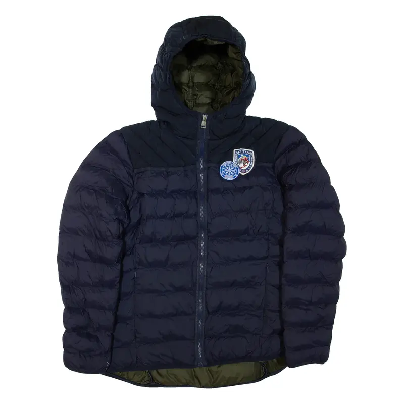 NAPAPIJRI Ski Mens Puffer Jacket Blue Hooded 2XL