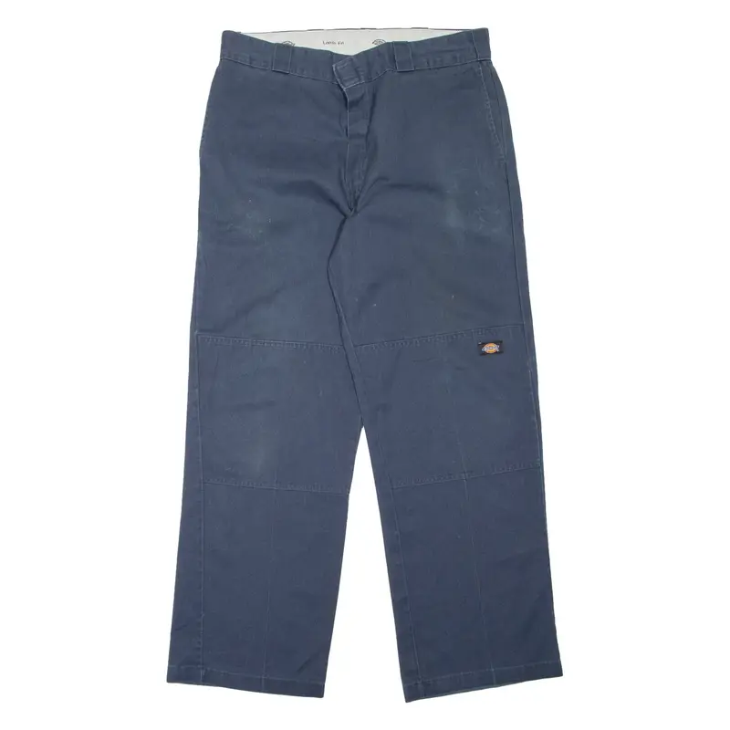 DICKIES Workwear Mens Trousers Blue Loose Straight W36 L32