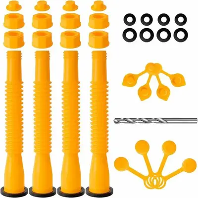 Gasoline Can Nozzle Replacement Set, Replacement Gas Can Spout Tool for Gasoline 5 Gallon, Old Design Gas Can Nozzle Kit, Han...