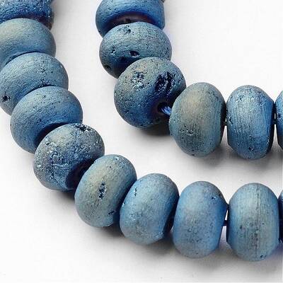Electroplated Natural Quartz Crystal Beads Strands