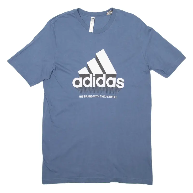 ADIDAS Mens T-Shirt Blue M