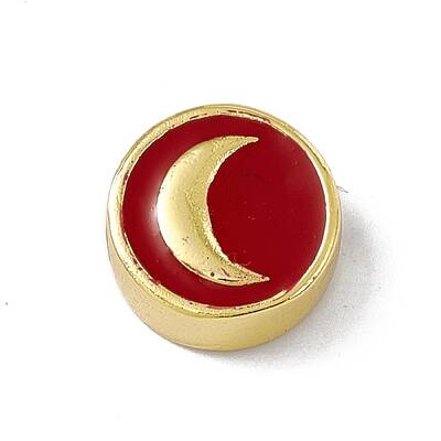 Real 18K Gold Plated Brass Enamel Beads