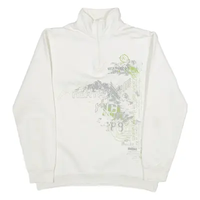 ATLAS Mens Sweatshirt White 1/4 Zip M