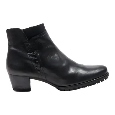 GABOR Ankle Boots Black Leather Womens UK 6