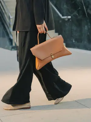Rococo Corn Leather Bag | Color: Caramel x Tan