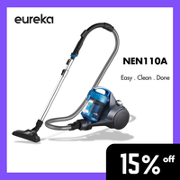 Eureka WhirlWind Bagless Canister 2.5L Vacuum Cleaner, Lightweight Vac for Carpets and Hard Floors, NEN110A, Blue corded
