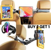 LISEN Extendable Tablet Car Holder, iPad Headrest Mount for Back Seat, Road Trip Essentials, Compatible with 2024 iPad Pro,Ea...