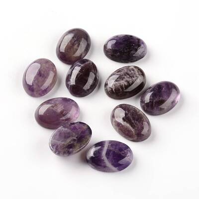 Oval Natural Amethyst Cabochons