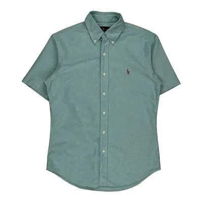 Ralph Lauren Slim Fit Short Sleeve Shirt - Medium Blue Cotton | Size: medium