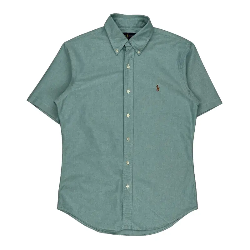 Ralph Lauren Slim Fit Short Sleeve Shirt - Medium Blue Cotton | Size: medium