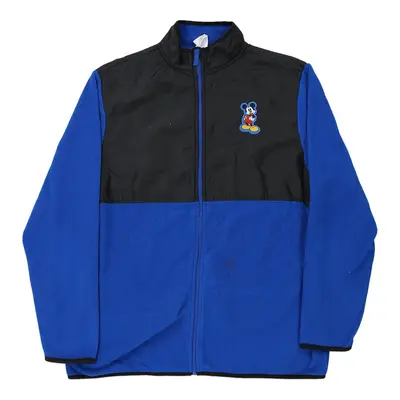 Mickey Mouse Disney Fleece Jacket - Large Blue Polyester