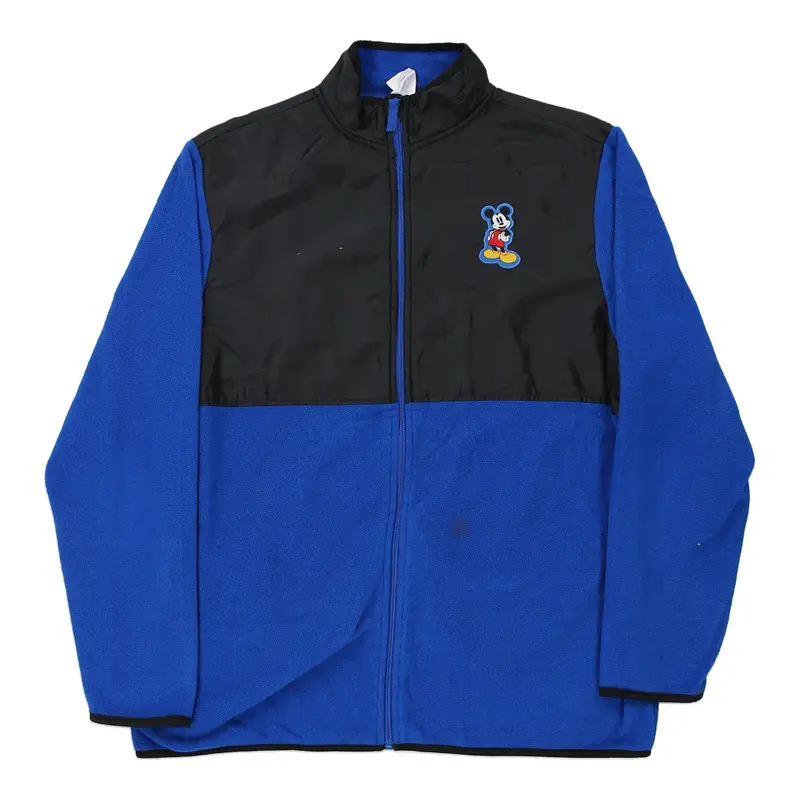 Mickey Mouse Disney Fleece Jacket - Large Blue Polyester