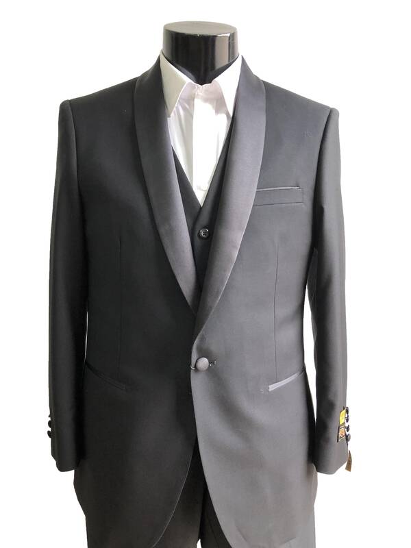 27-B-Tux-Shawl	Black-Black -  Tuxedo Wholesale  Distributors