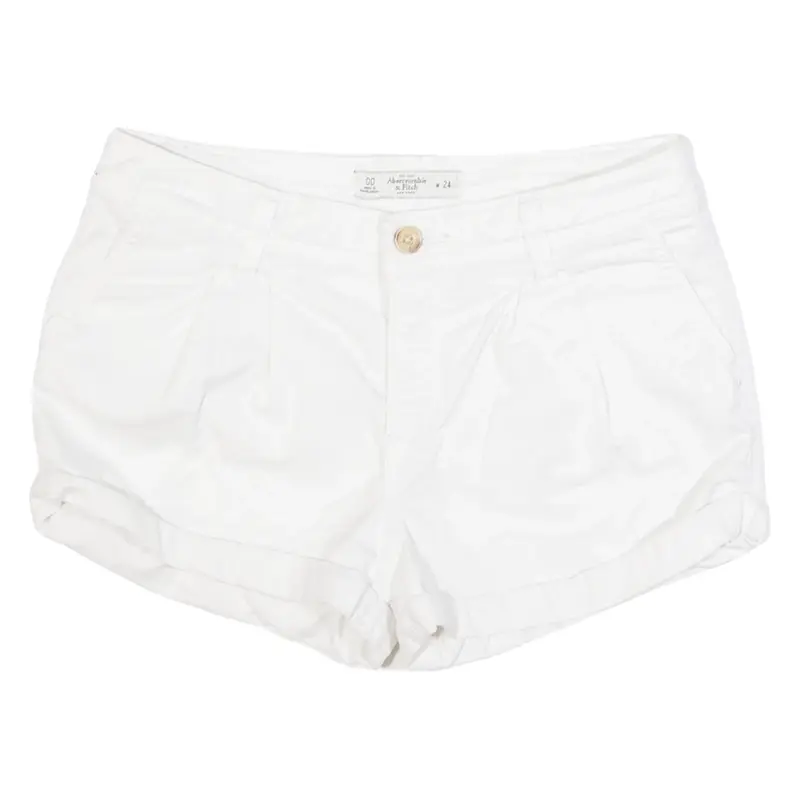 ABERCROMBIE & FITCH Womens Denim Shorts White S W28