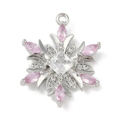 Christmas Theme Brass Micro Pave Cubic Zirconia Pendants