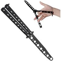 EDC Butterfly Trainer,Practice Tool Steel MetalFolding Unsharpened comb for Flipping Tricks .The ideal gift for fathers and b...