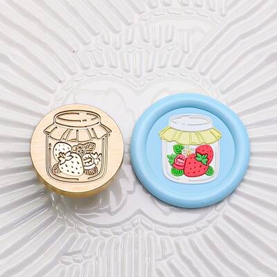 Golden Tone Round Wax Seal Brass Stamp Heads