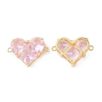 Brass Pave Cubic Zirconia Connector Charms