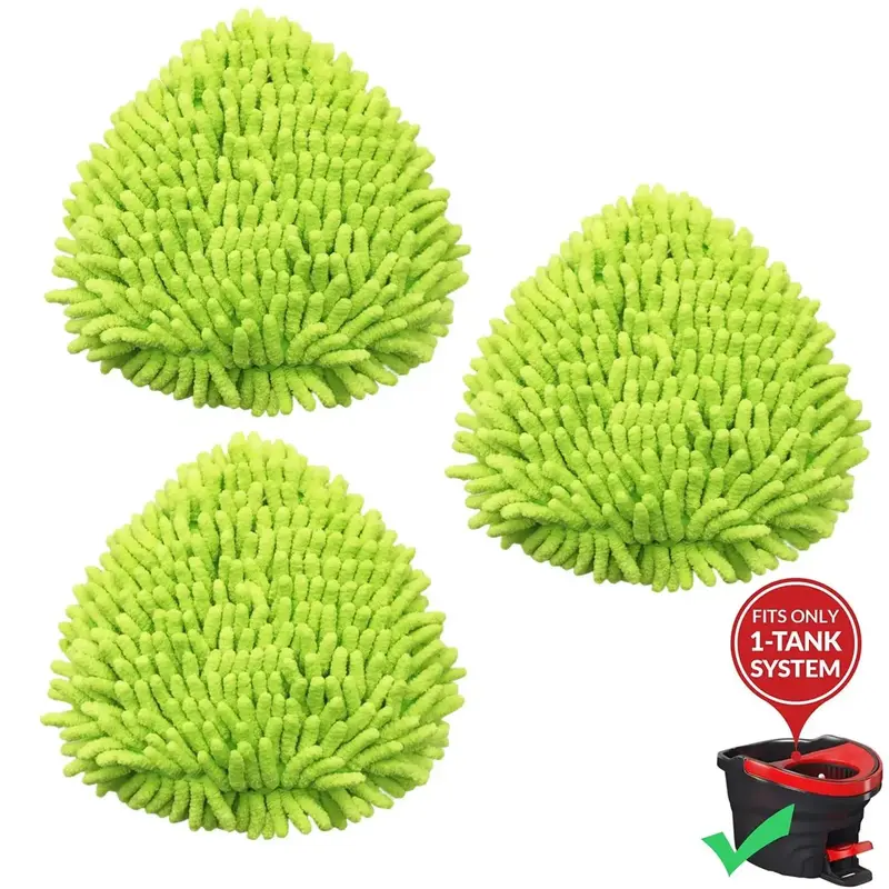 Dust Mop Refill, 1/3/4 Counts Reusable Microfiber Dry Cloth Refills, Compatible with O Cedar Easy Wring Spin Mop, Household ...