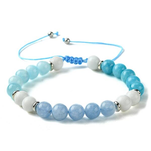 Natural Gemstone Braided Bead Bracelets