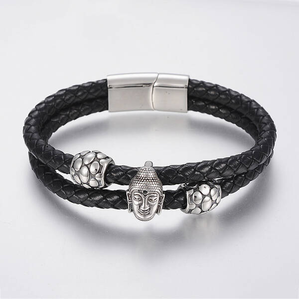 Braided Leather Cord Multi-strand Bracelets