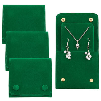 Lint Cloth Jewelry Gift Pouches with Snap Fastener