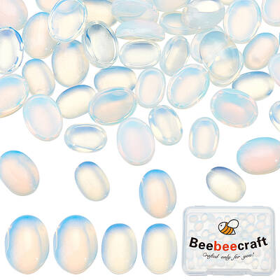 60Pcs 2 Styles Opalite Cabochons