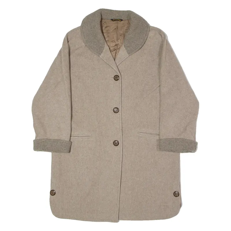 VINCI Womens Overcoat Coat Grey Wool UK 6